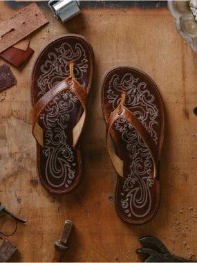 Olukai Paniolo Women’s Premium Leather Sandals Size 8 NEW IN BOX NIB NWT